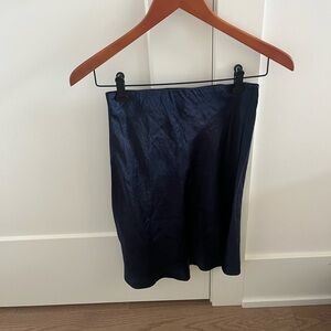 Aritzia Navy Midi Skirt